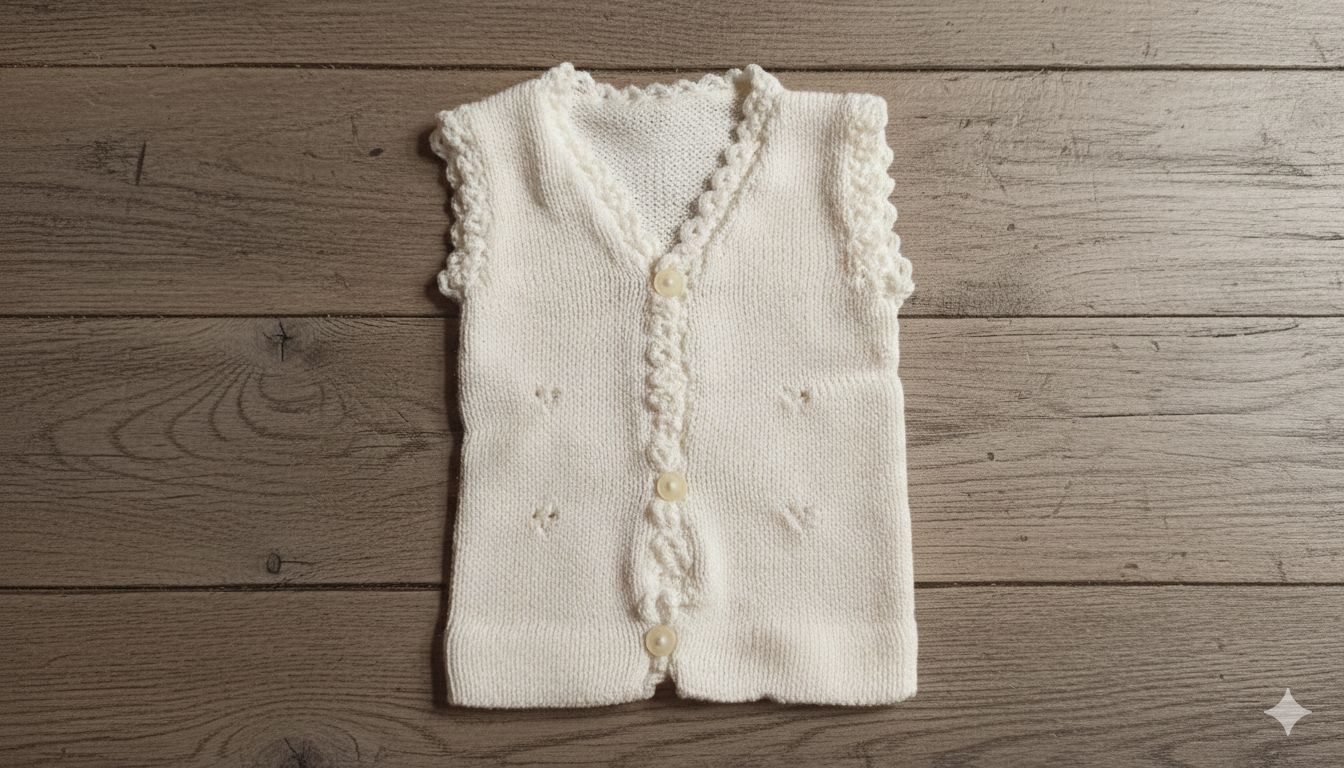 Newborn Baby Buttoned Woolen Vests